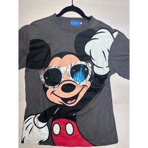 Tokyo Disney Resort Mickey Mouse Graphic T Shirt Gray Size Medium